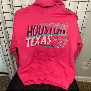 Gildan Pink Houston Texas Hoodie !!